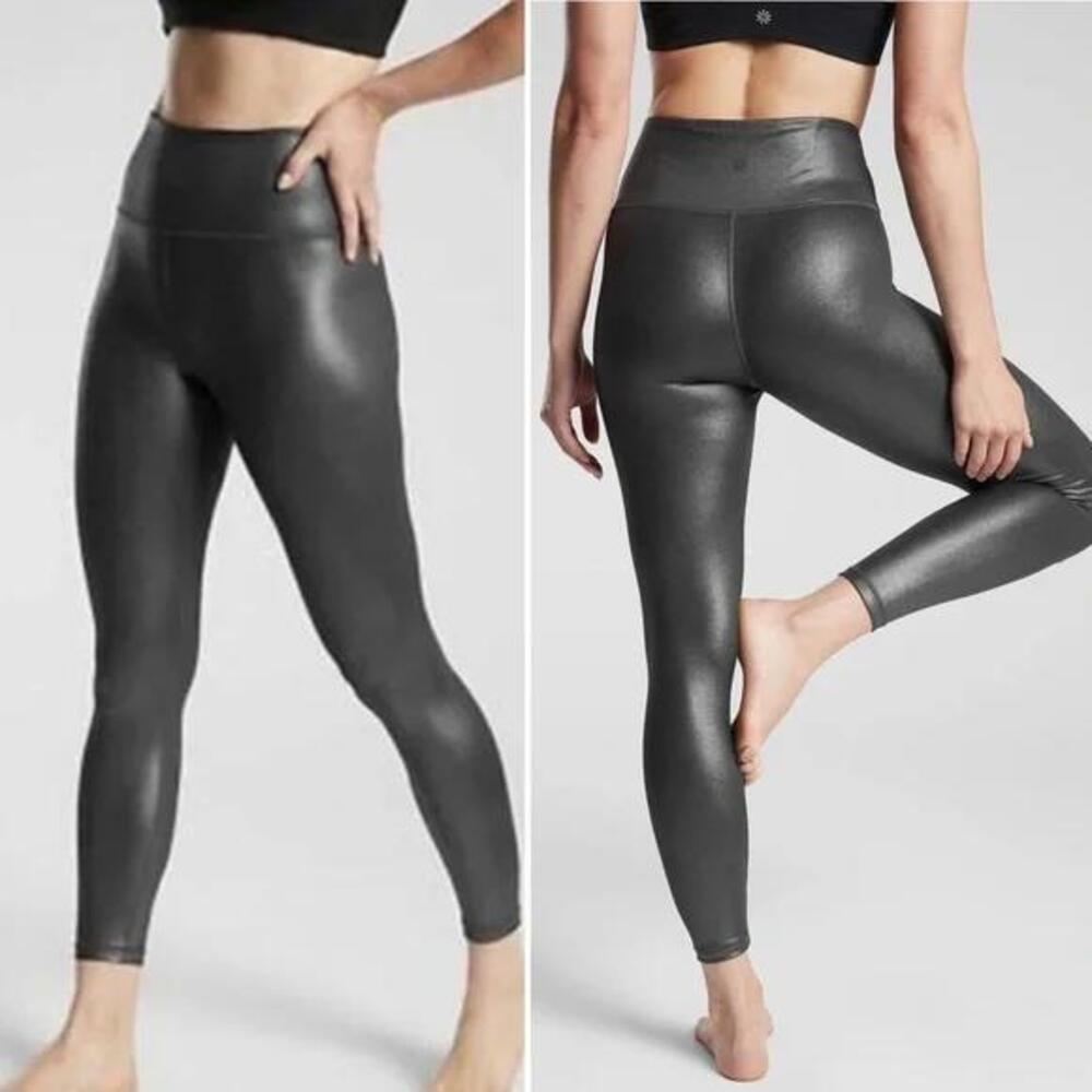 Athleta Women's Medium Shimmer Ultra High Rise Elation 7/8 tight Legging